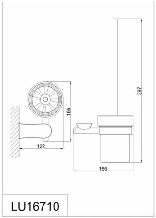 Ерш для туалета RUSH Luson LU16710